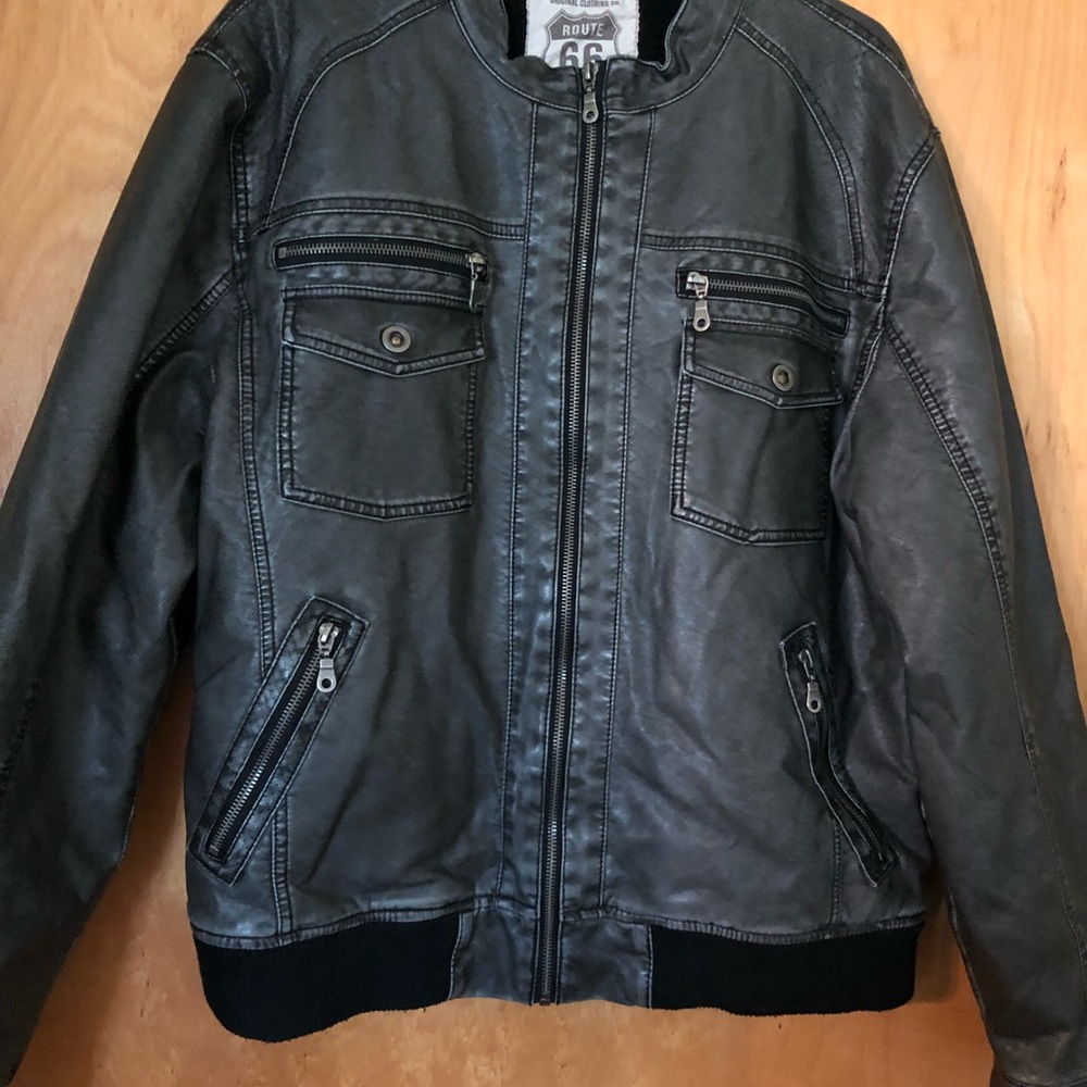 NWOT Route 66 Leather Mens Jacket